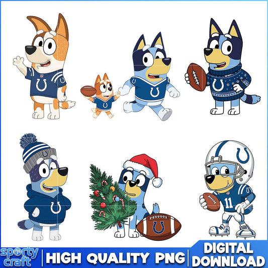 Bluey Colts PNG Bundle, Indianapolis Colts PNG, super bowl png