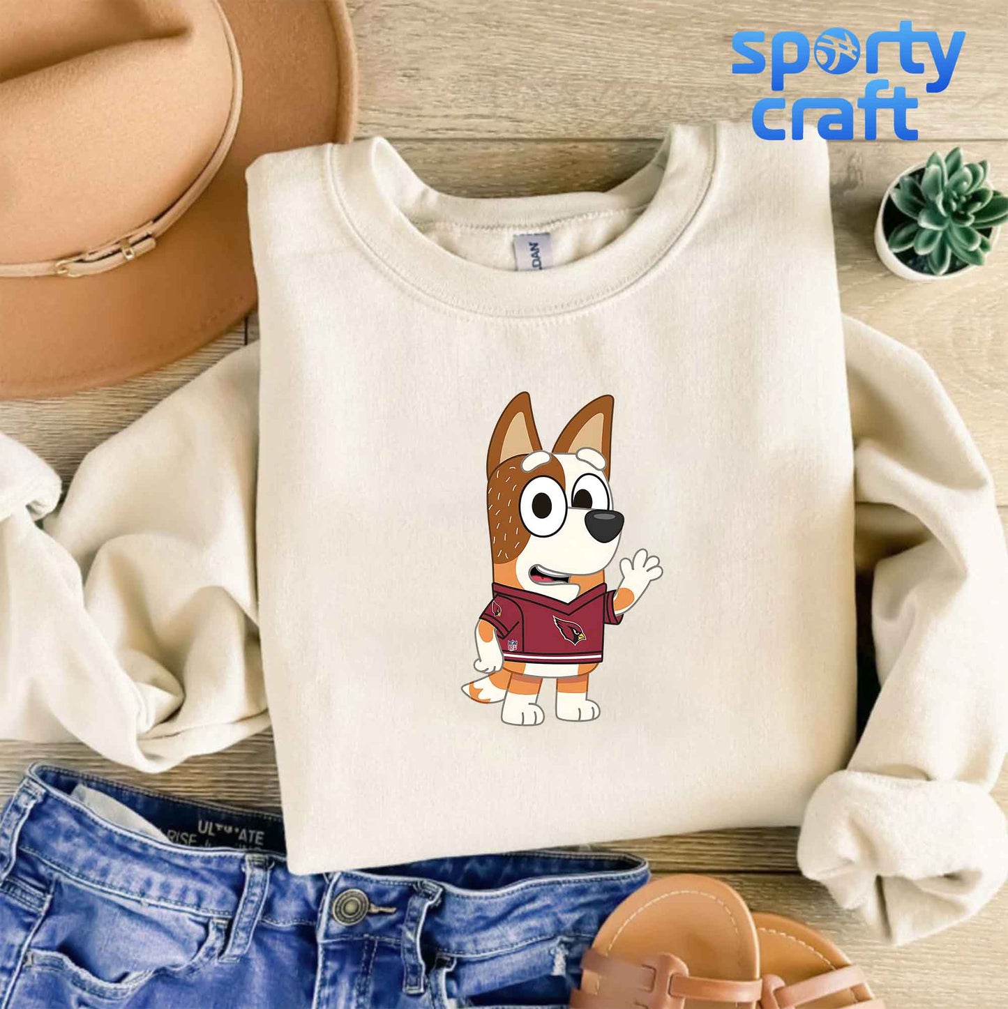 Bluey Dog Cardinals PNG Bundle, Arizona Cardinals PNG, nfl playoff png