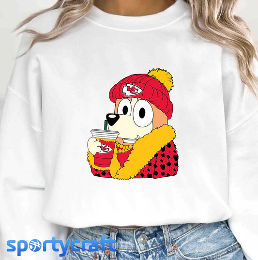 Bluey Dog Chiefs SVG Bundle, Kansas City Chiefs SVG, nfl 2025 svg
