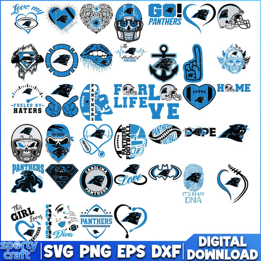 Carolina Panthers Bundle svg, Panthers svg, nfl games svg