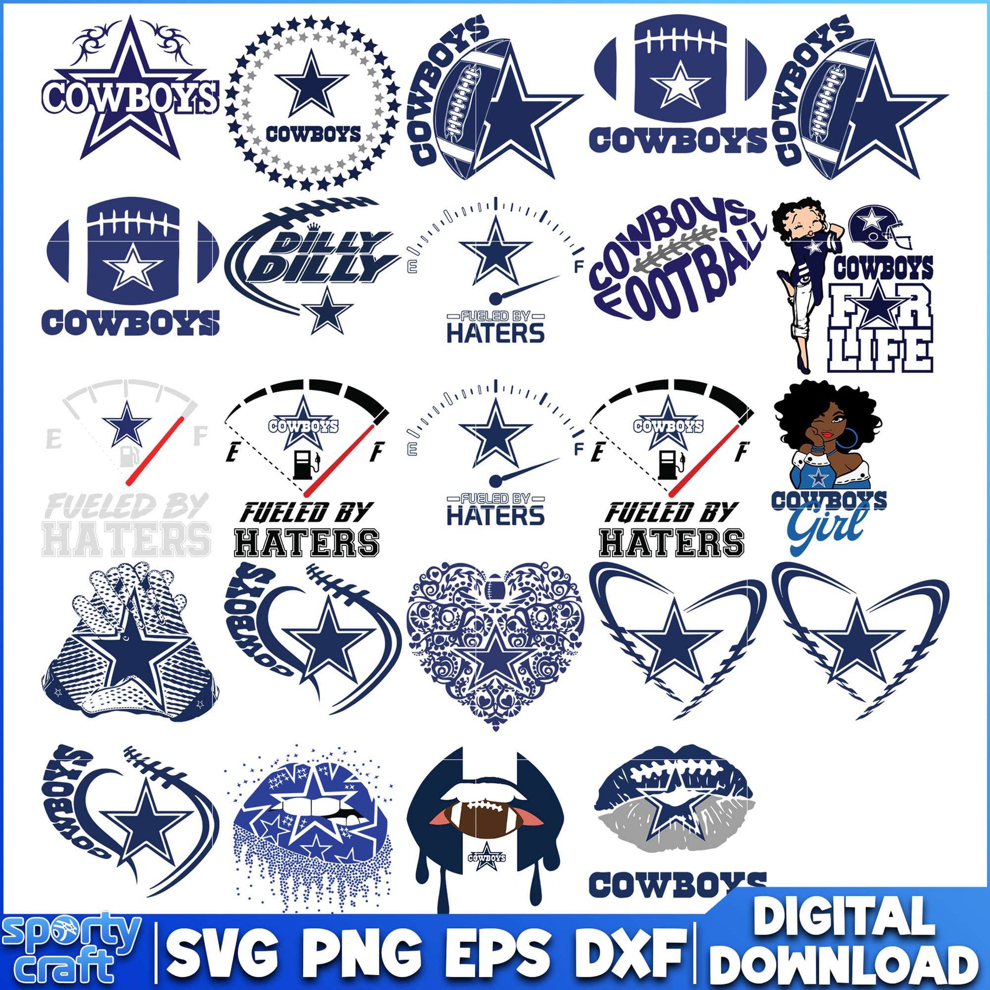 Dallas Cowboys Bundle SVG, Cowboys SVG, nfl team svg