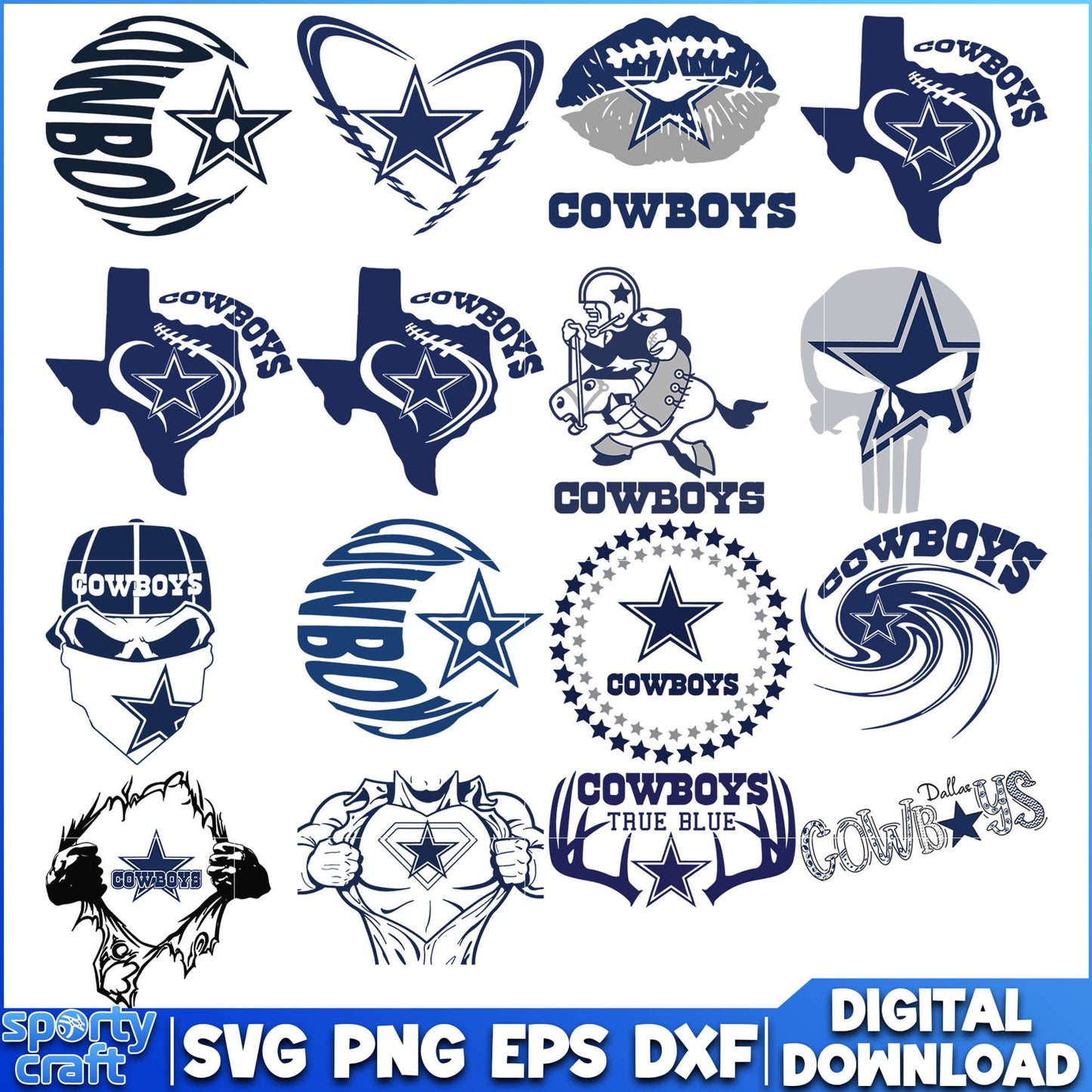 Dallas Cowboys Team Bundle SVG, Cowboys , super bowl svg