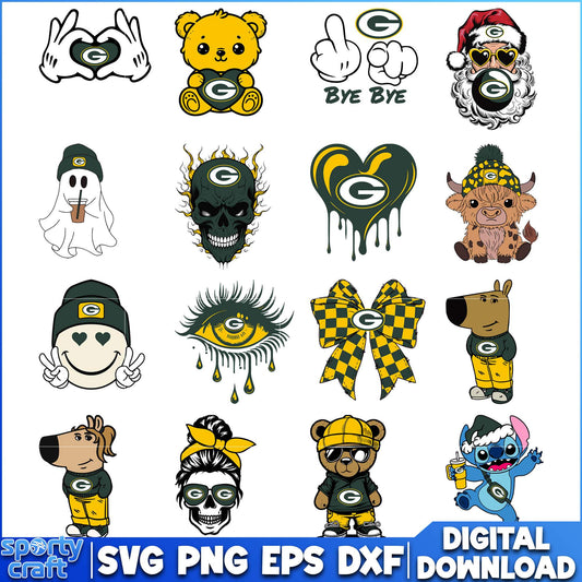 Green Bay Packers Bundle SVG, Packers SVG