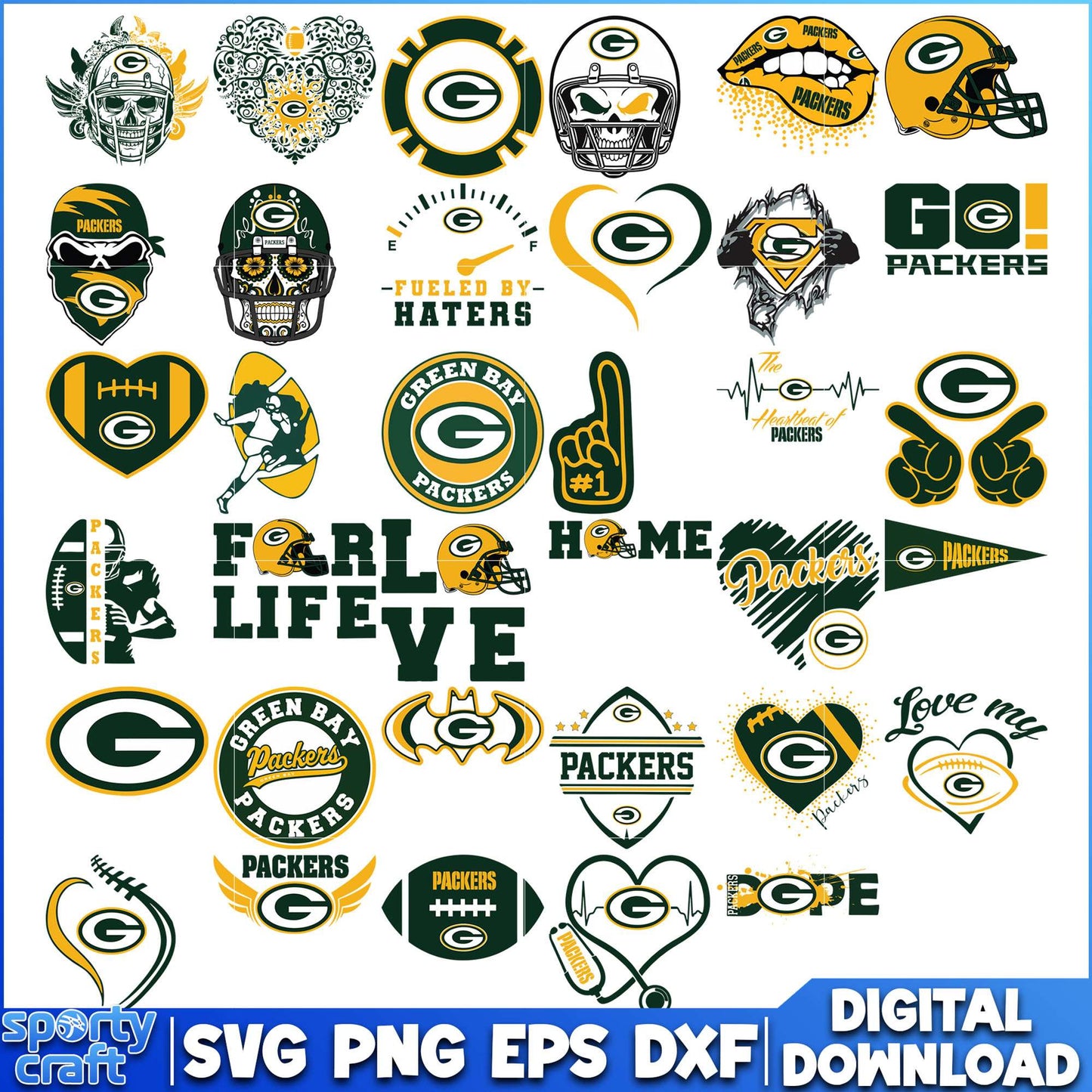 Green Bay Packers Design Bundle SVG, Packers SVG