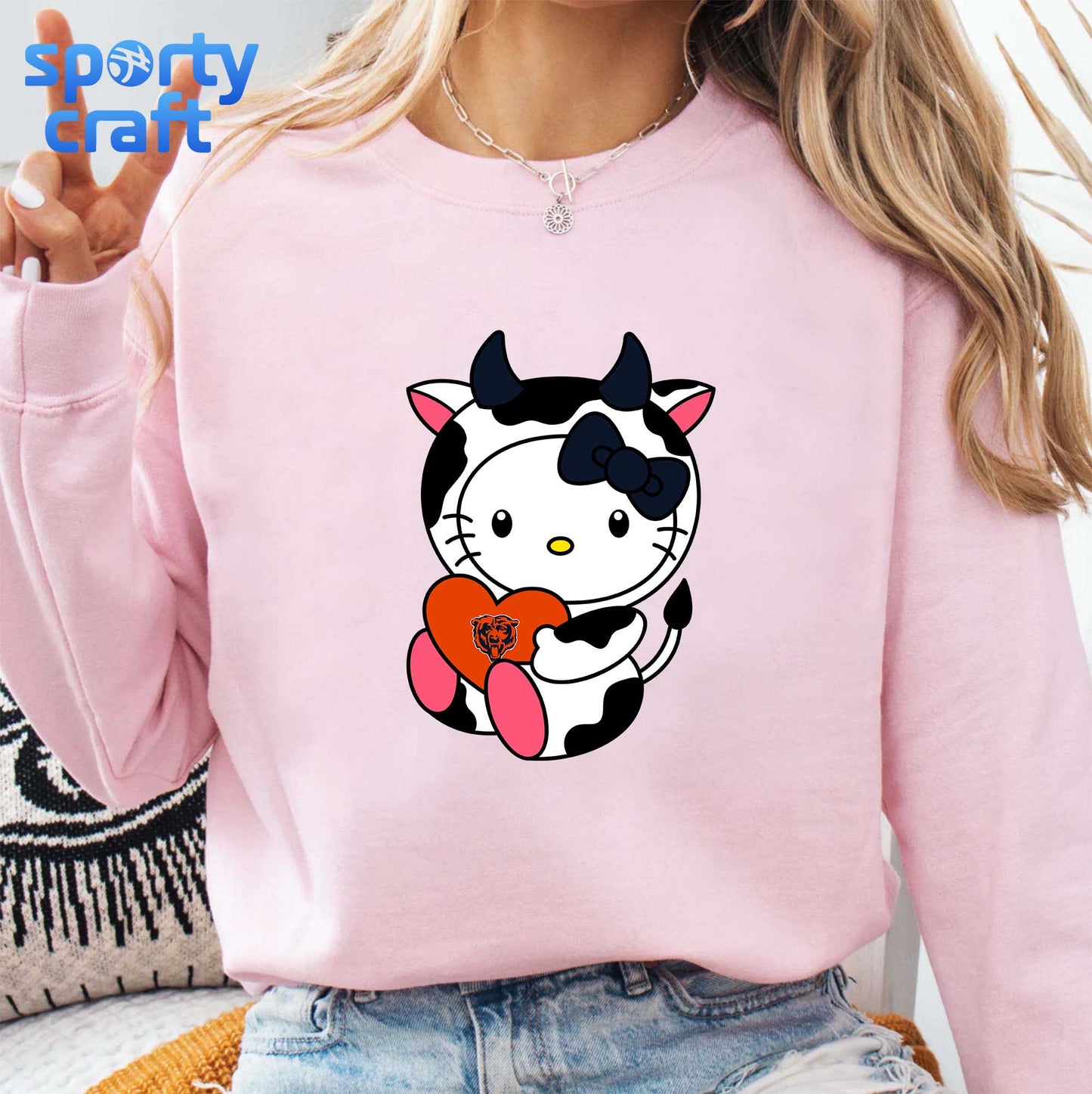 Hello Kitty Bears svg Bundle, Chicago Bears svg, nfl 2025 svg