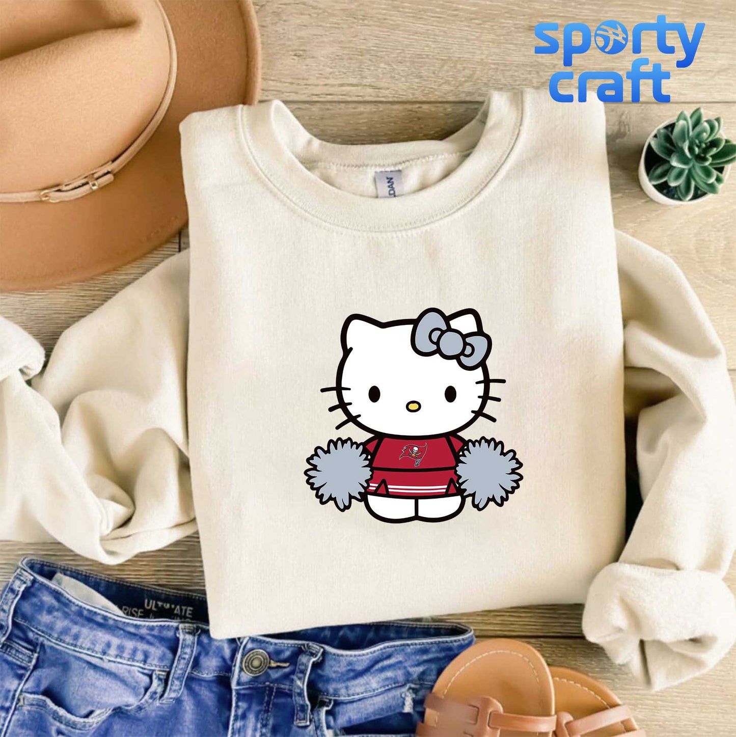 Hello Kitty Buccaneers SVG Bundle, Tampa Bay Buccaneers SVG, hello kitty sv