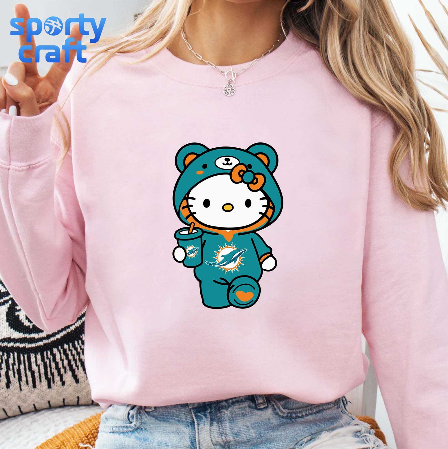 Hello Kitty Dolphins svg Bundle, Miami Dolphins svg, nfl 2025 svg