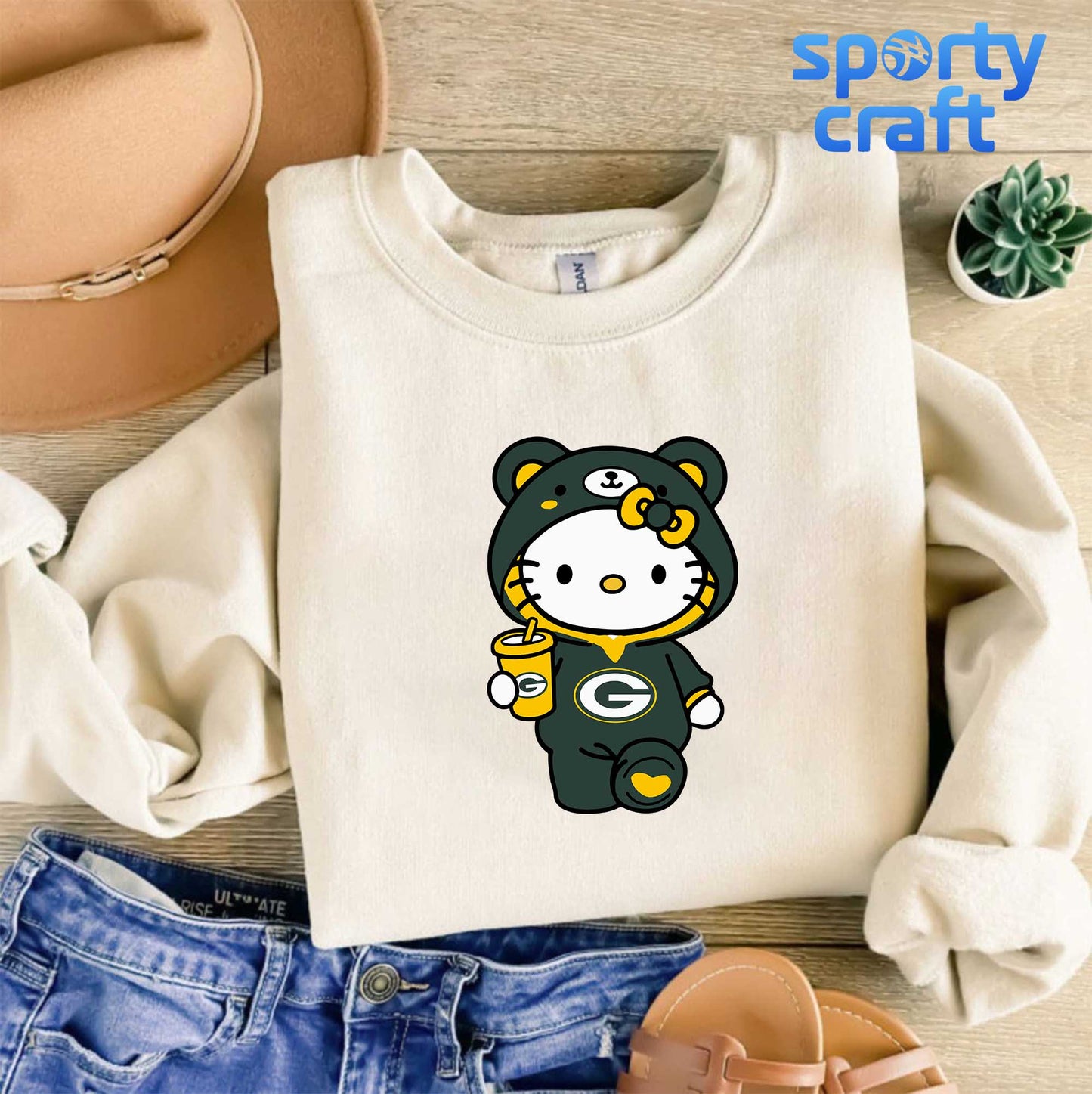 Green Bay Packers Hello Kitty SVG Bundle, Packers Kitty svg, nfl svg