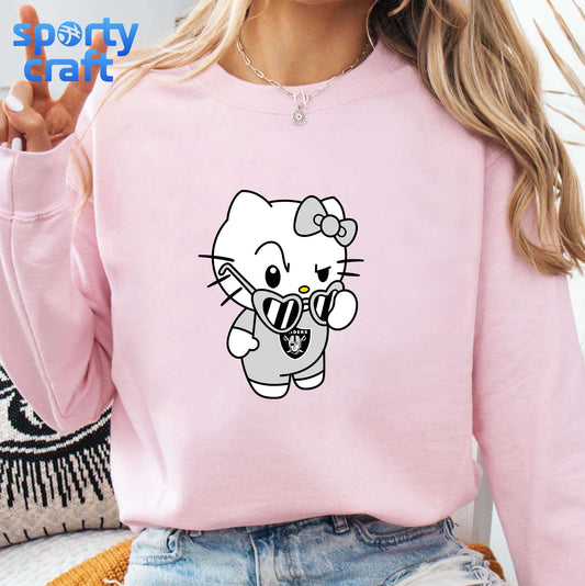 Hello Kitty Raiders svg Bundle, Las Vegas Raiders svg, nfl 2025 svg