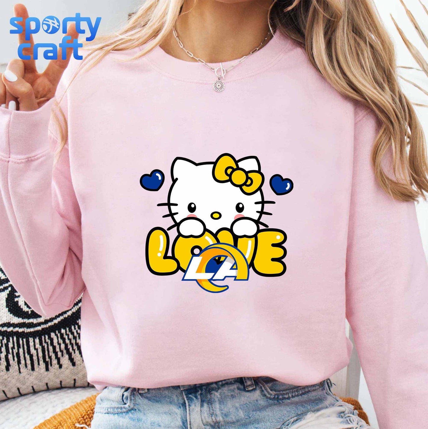 Hello Kitty Rams svg Bundle, Los Angeles Rams svg, nfl 2025 svg