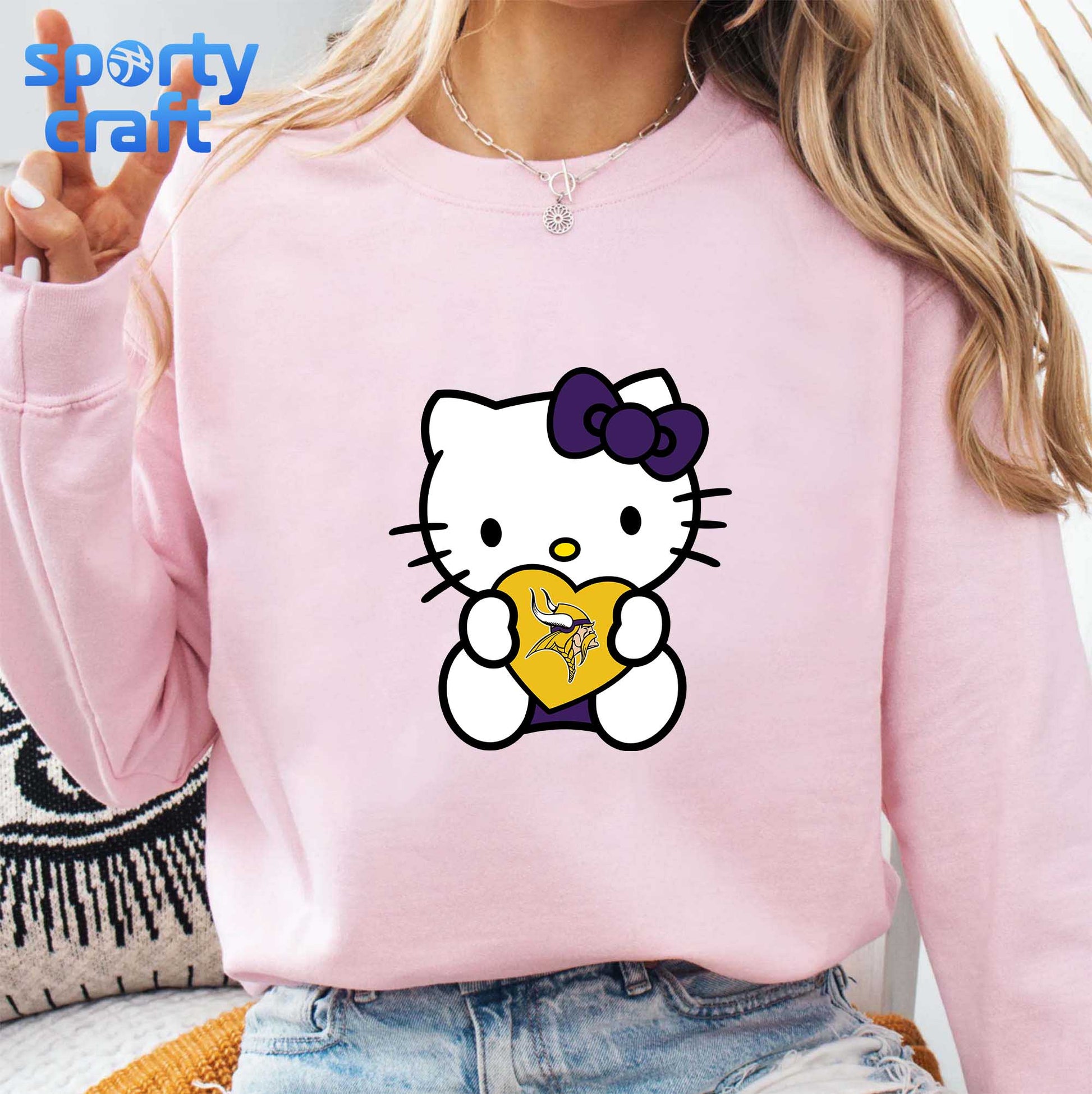 Hello Kitty Vikings SVG Bundle, Minnesota Vikings SVG, nfl 2025 svg