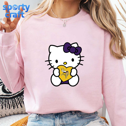Hello Kitty Vikings SVG Bundle, Minnesota Vikings SVG, nfl 2025 svg