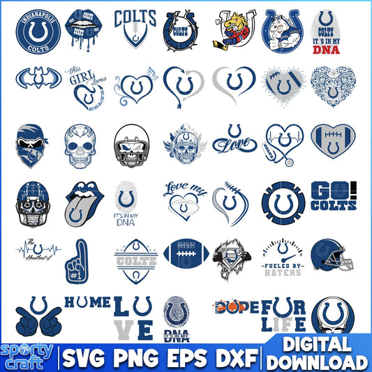 Indianapolis Colt Bundle SVG, Colt SVG
