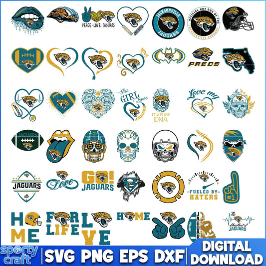 Jacksonville Jaguars Bundle SVG, Jaguars SVG