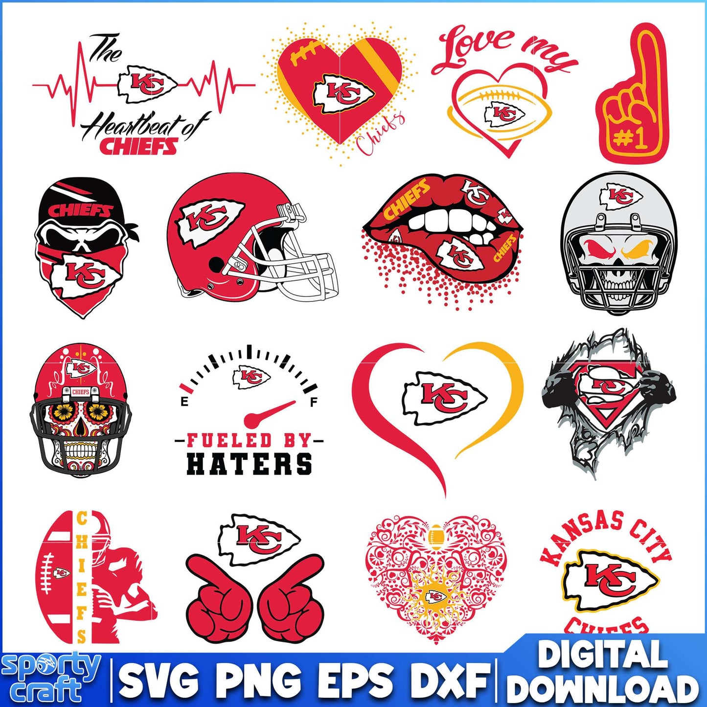 Kansas City Chiefs SVG Bundle, Chiefs SVG