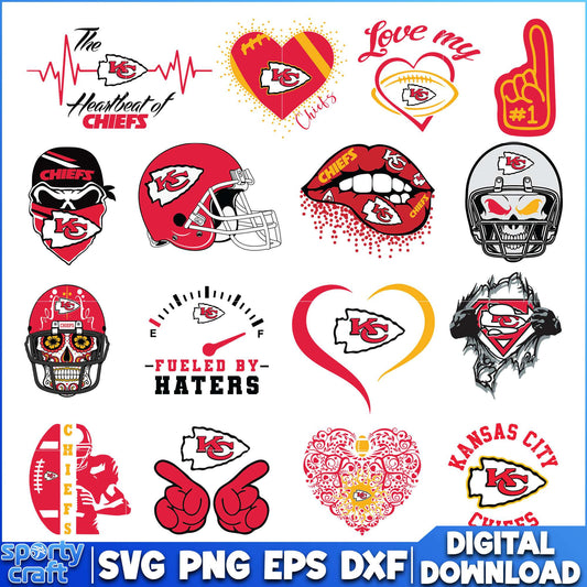 Kansas City Chiefs SVG Bundle, Chiefs SVG