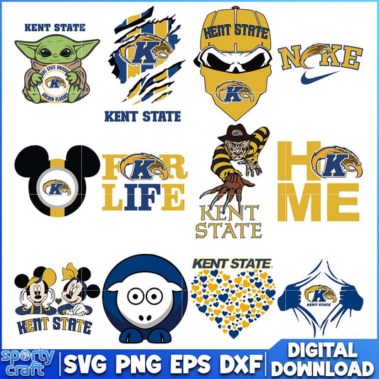Kent State SVG Bundle Designs, ncaa championship svg, ncaa football svg