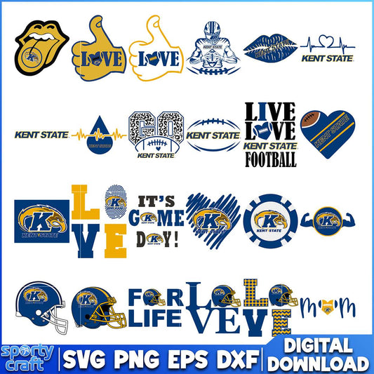 Kent State SVG Bundle Football, ncaa championship svg, ncaa football svg