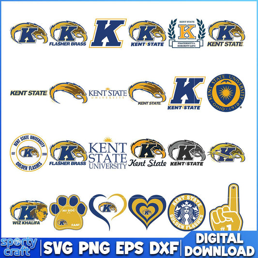 Kent State University SVG Bundle Logo, ncaa championship svg, ncaa football svg