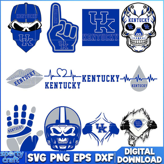Kentucky Wildcats SVG Bundle 10 Designs, ncaa championship svg, ncaa football svg