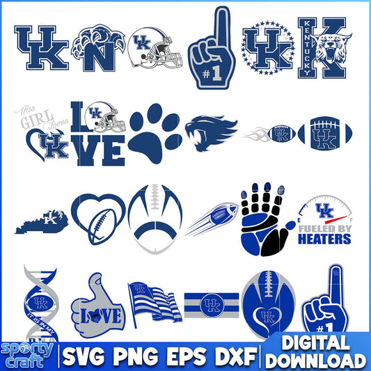 Kentucky Wildcats SVG Bundles, ncaa championship svg, ncaa football svg