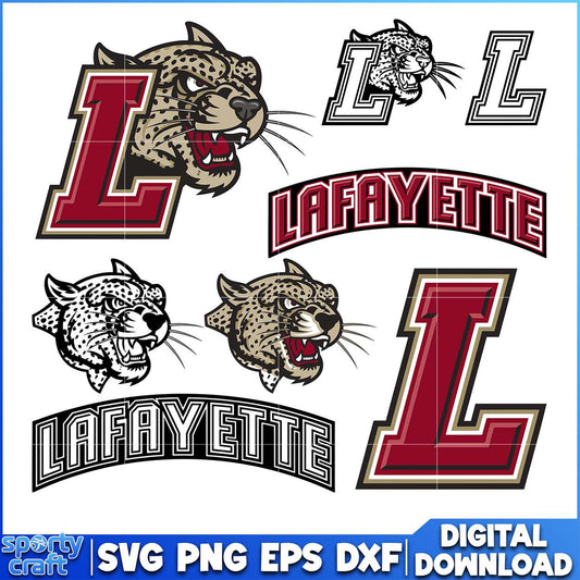Lafayette Leopard SVG Bundle, ncaa championship svg, ncaa football svg