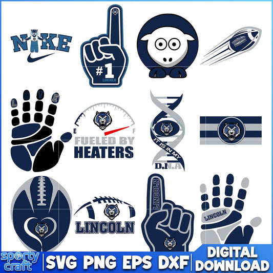 Lincoln Tigers SVG Bundle, ncaa championship svg, ncaa football svg