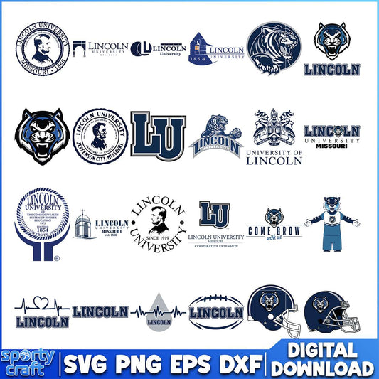 Lincoln Tigers SVG Bundle design, ncaa championship svg, ncaa football svg