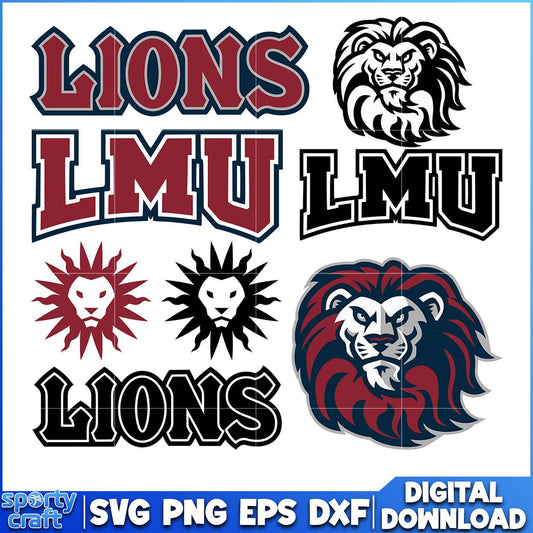 Lion Mascot SVG Bundle LMU Logos, ncaa scores today svg, ncaa schedule svg