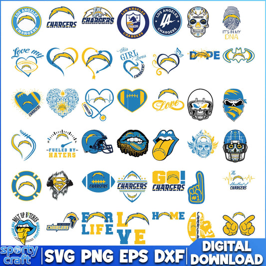 Los Angeles Chargers Bundle SVG, Chargers SVG
