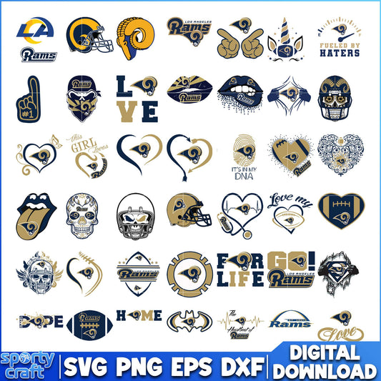 Los Angeles Rams Bundle SVG, Rams SVG