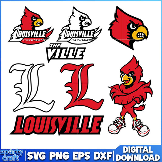 Louisville Cardinals SVG Bundle Logos, ncaa scores today svg, ncaa schedule svg