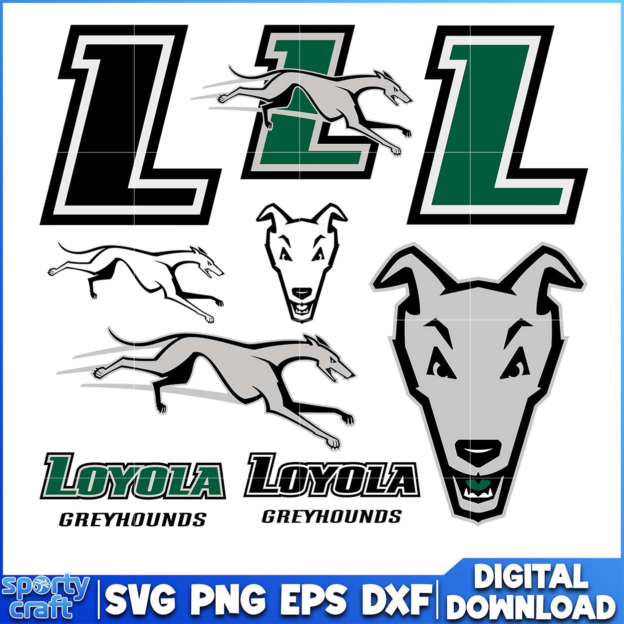 Loyola Greyhounds SVG Bundle Logos, ncaa scores today svg, ncaa schedule svg