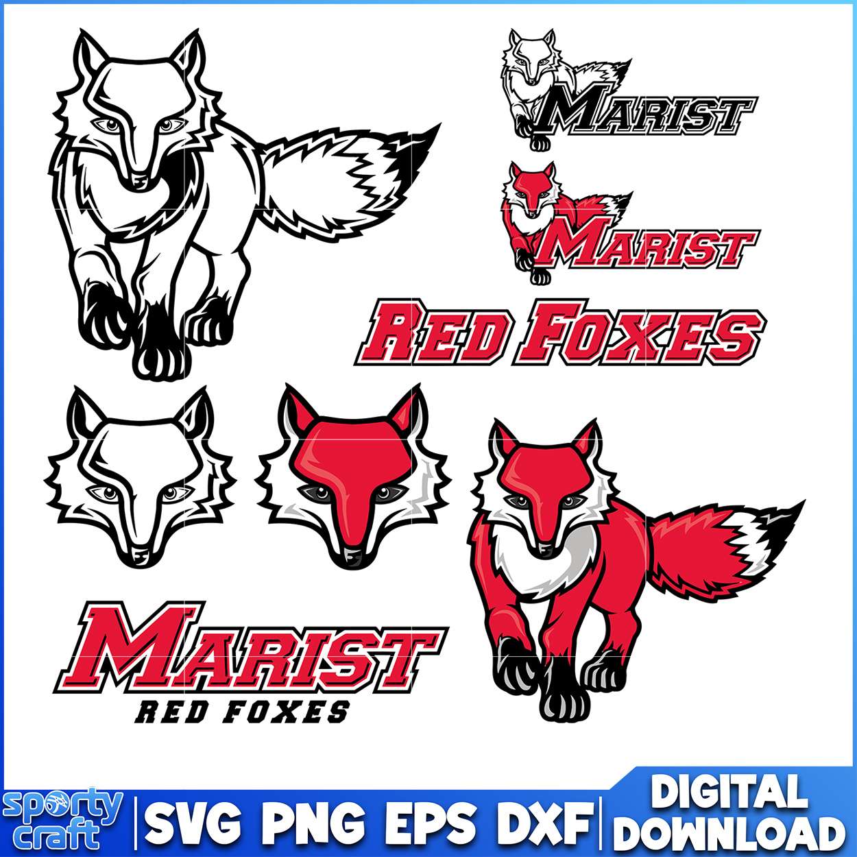 Marist Red Foxes SVG Bundle, ncaa scores today svg, ncaa schedule svg