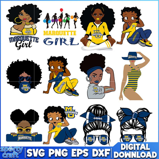 Marquette Girls SVG Bundle, ncaa scores today svg, ncaa schedule svg