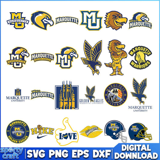 Marquette University SVG Bundle Logos, ncaa scores today svg, ncaa schedule svg