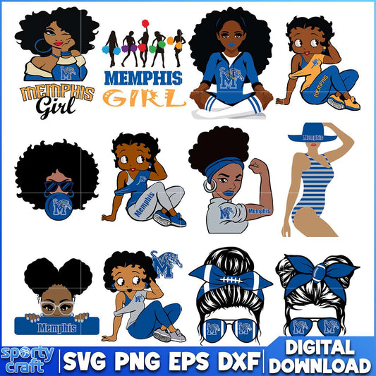 Memphis Girls SVG Bundle, ncaa scores today svg, ncaa schedule svg