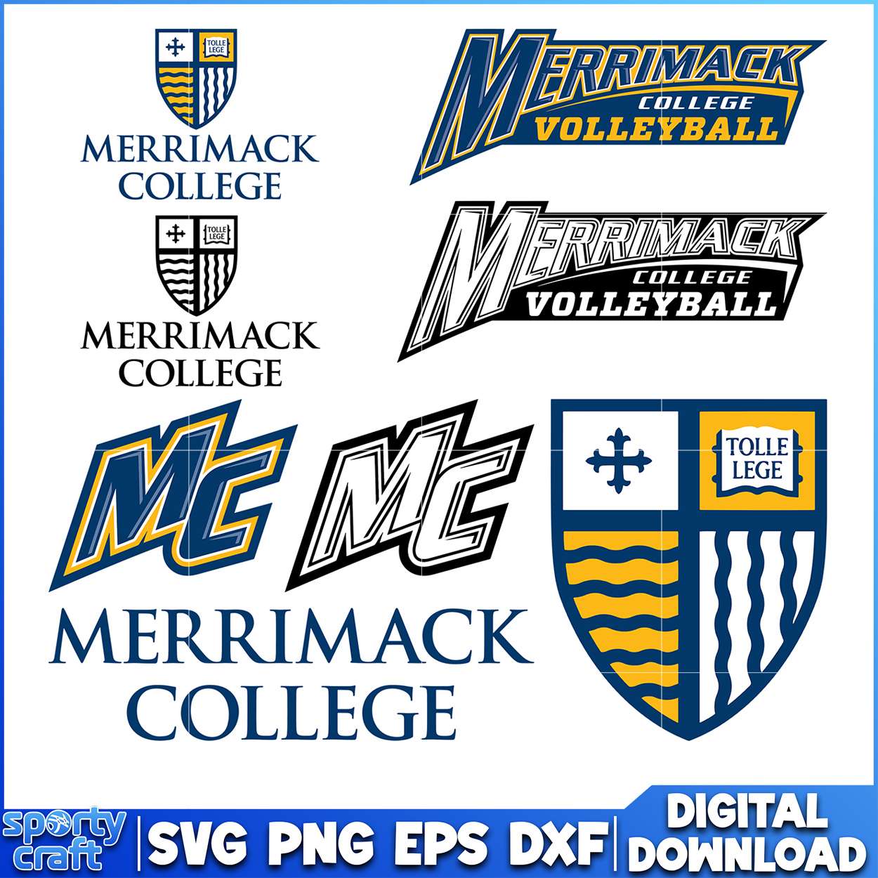Merrimack College SVG Bundle Logos, ncaa scores today svg, ncaa schedule svg