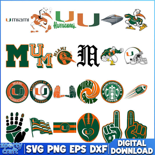 Miami Hurricanes SVG Bundle, ncaa scores today svg, ncaa schedule