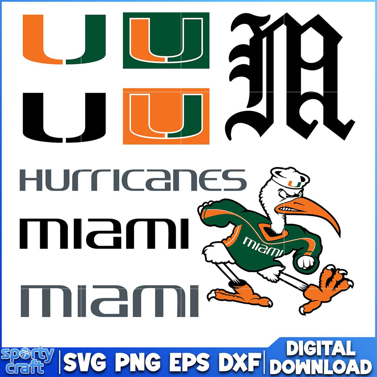 Miami Hurricanes SVG Bundle Logos, ncaa scores today svg, ncaa schedule