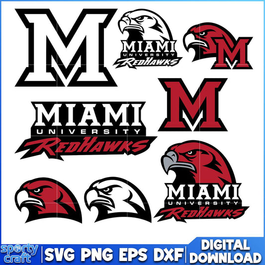 Miami University Redhawks SVG Bundle Logos, ncaa scores today svg, ncaa schedule