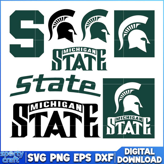 Michigan State SVG Bundle Logos, Fonts, Designs, ncaa final svg, ncaa seasons svg