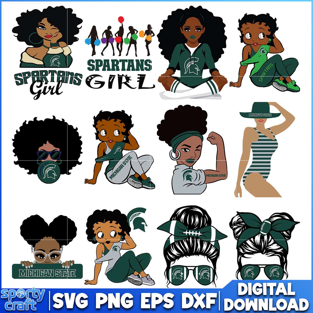 Michigan State Spartans Girl SVG Bundle, ncaa scores today svg, ncaa schedule