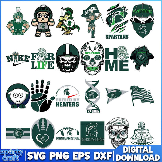 Michigan State Spartans SVG Bundle, ncaa final svg, ncaa seasons svg