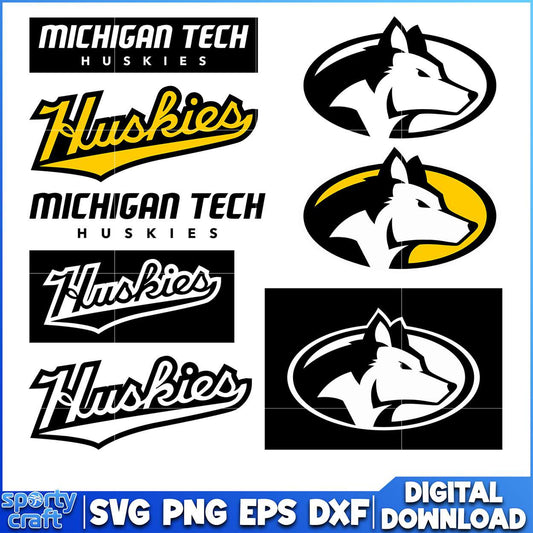 Michigan Tech Huskies SVG Bundle, ncaa final svg, ncaa seasons svg