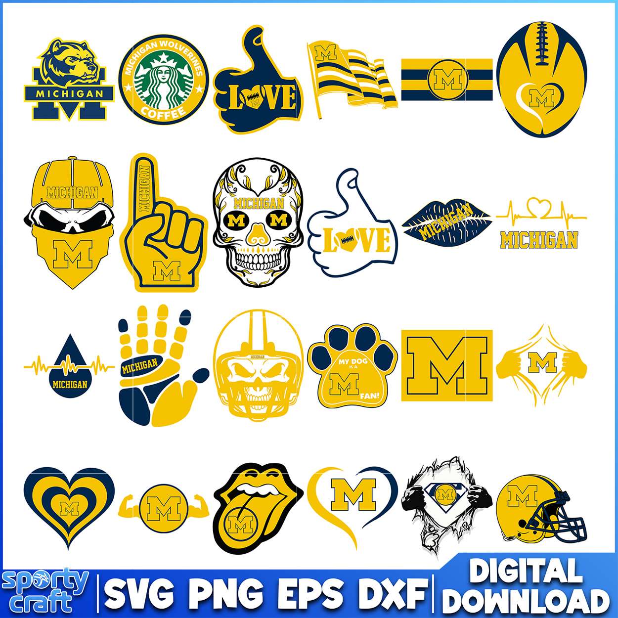 Michigan Wolverines design SVG, ncaa final svg, ncaa seasons svg