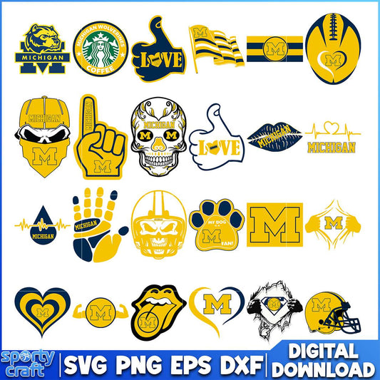Michigan Wolverines design SVG, ncaa final svg, ncaa seasons svg