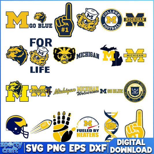 Michigan Wolverines SVG, ncaa final svg, ncaa seasons svg