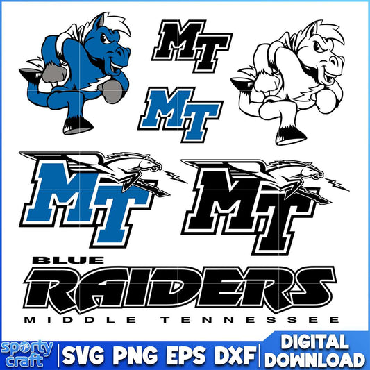 Middle Tennessee Raiders Bundle Logos SVG, ncaa final svg, ncaa seasons svg