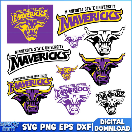 Minnesota State Mavericks SVG Bundle, ncaa final svg, ncaa seasons svg